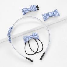 Shein Striped Bow Hair Accessories 5pcs