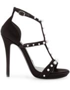 Shein Black Rhinestone High Heel Shoes