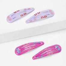 Shein Girls Flower Pattern Hair Clip 4pcs
