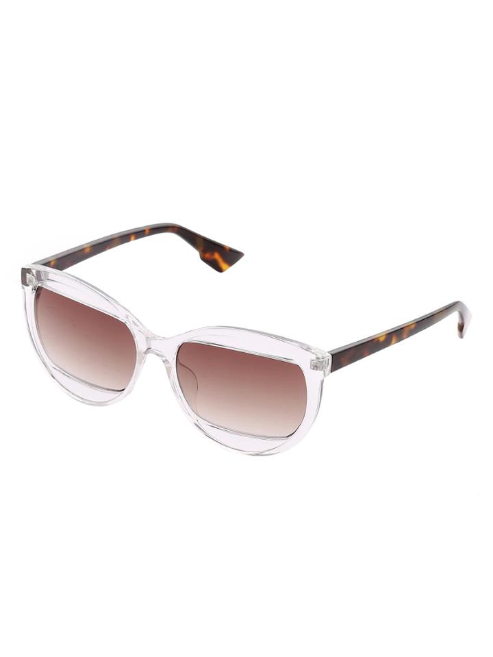 Shein Clear Frame Oblong Lens Sunglasses