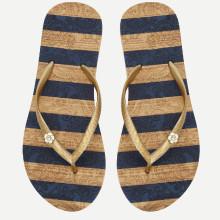 Shein Block Striped Flip Flops