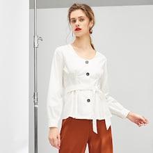 Shein Button Up Self Belted Shirt