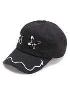 Shein Black Pin Design Baseball Cap