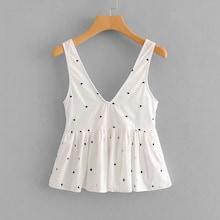 Shein Ruffle Hem Spot Top