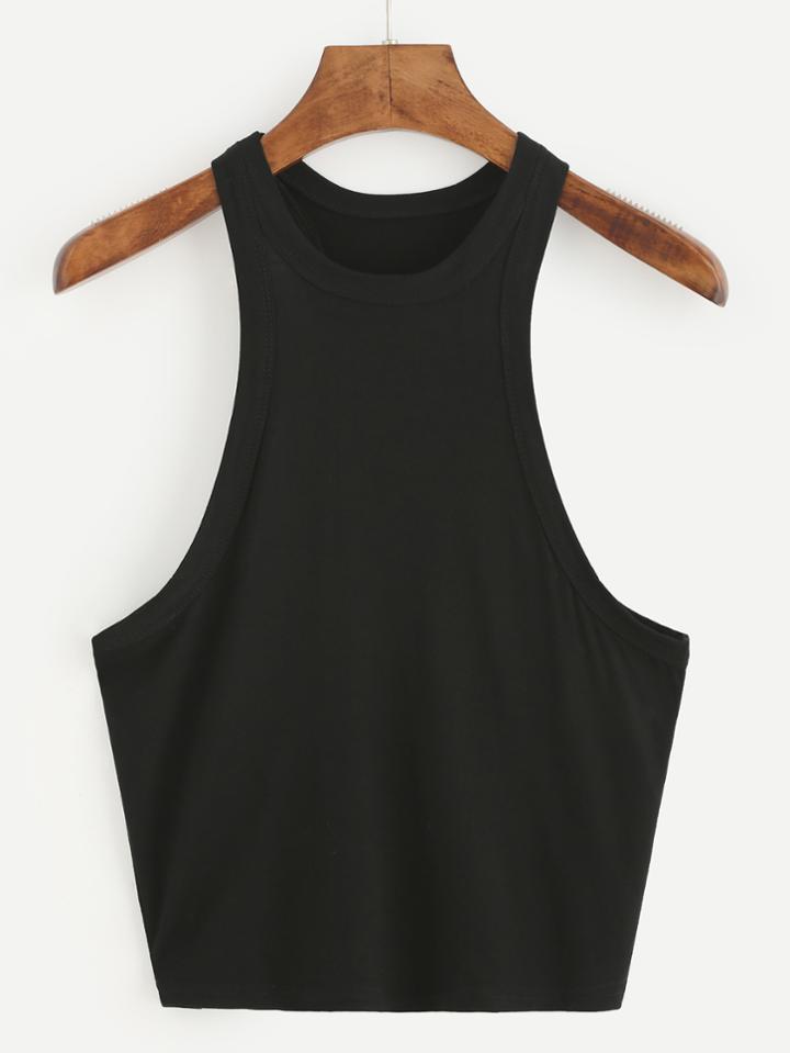 Shein Black Drop Armhole Tank Top