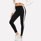 Shein Waist Knot Contrast Side Seam Pants