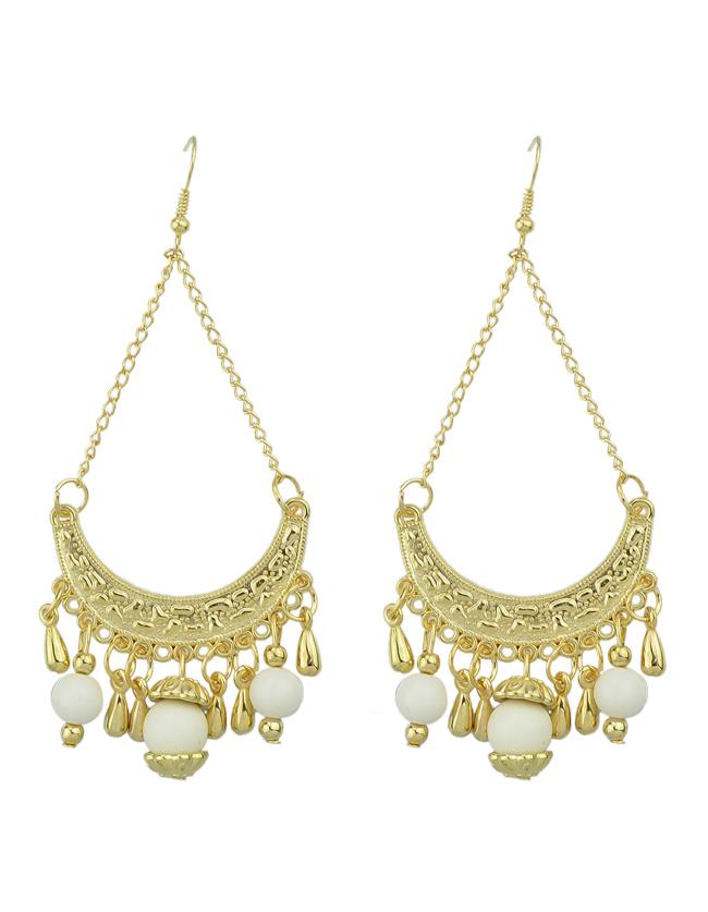 Shein Hollow Out White Ladies Earrings