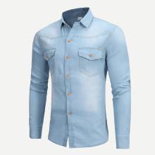Shein Men Wish Plain Denim Blouse