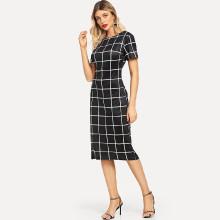 Shein Checked Skinny Dress