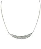 Shein Silver Diamond Wound Necklace