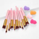 Shein Professional Cosmetic Brush 10pcs With 4 Puffs