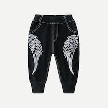 Shein Toddler Boys Wing Print Jeans