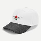 Shein Embroidered Rose Baseball Cap