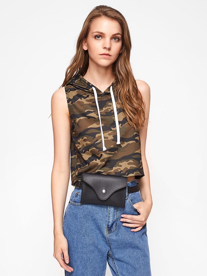 Shein Faux Leather Belt With Pouch