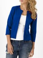 Shein Blue Open Front Slim Blazer