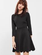 Shein Chevron Hem Skater Dress