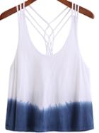 Shein Blue Ombre Spaghetti Strap Loose Cami Top