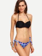 Shein Coconut Tree Print Mix & Match Bikini Set