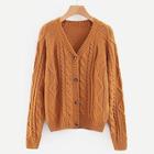 Shein Button Through Cable Knit Sweater