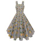 Shein Pineapple Print Plaid Dress