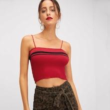 Shein Striped Ribbed Knit Cami Top
