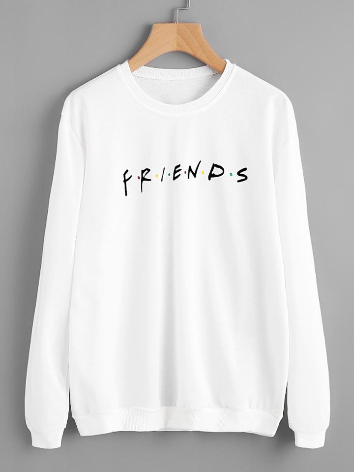 Shein Friends Print Sweatshirt