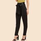 Shein Fold Pleat Detail Tapered Pants