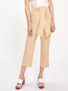 Shein Sash Tie Pleated Front Crop Pants