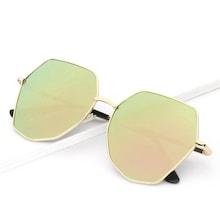 Shein Men Metal Frame Irregular Lens Sunglasses