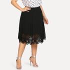 Shein Plus Cut Out Hem Skirt