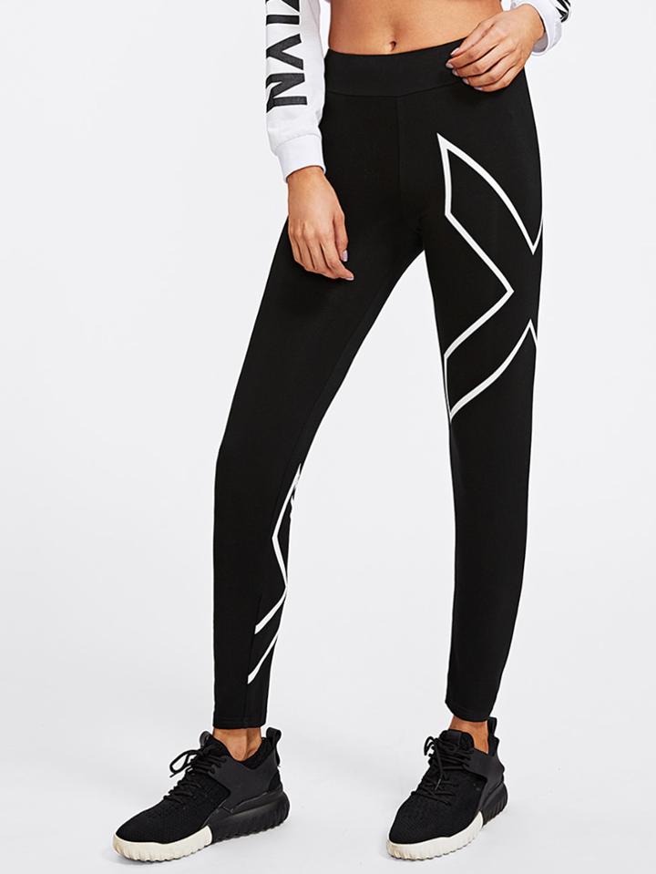 Shein X Print Leggings