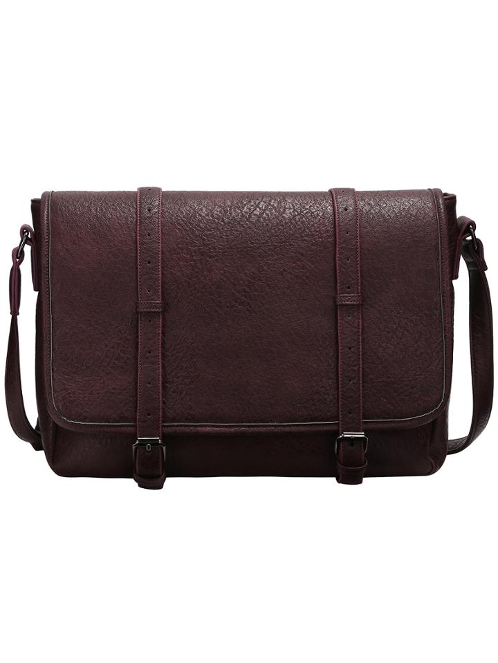 Shein Red Buckle Pu Satchel Bag
