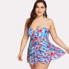 Shein Plus Colorblock Swim Dress Set