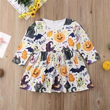 Shein Girls Halloween Print Dress