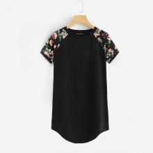Shein Floral Raglan Sleeve Nightdress
