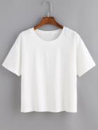 Shein Crew Neck White T-shirt
