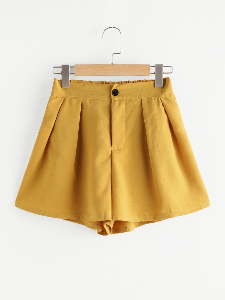 Shein Elastic Back Pleated Shorts