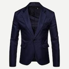 Shein Men Solid Single Button Blazer