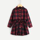 Shein Toddler Girls Self Tie Plaid Blouse