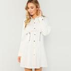 Shein Zip Fitted Waist Jacket Dress