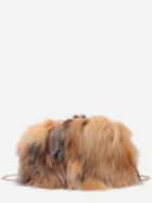 Shein Brown Fox Hair Crossbody Chain Bag