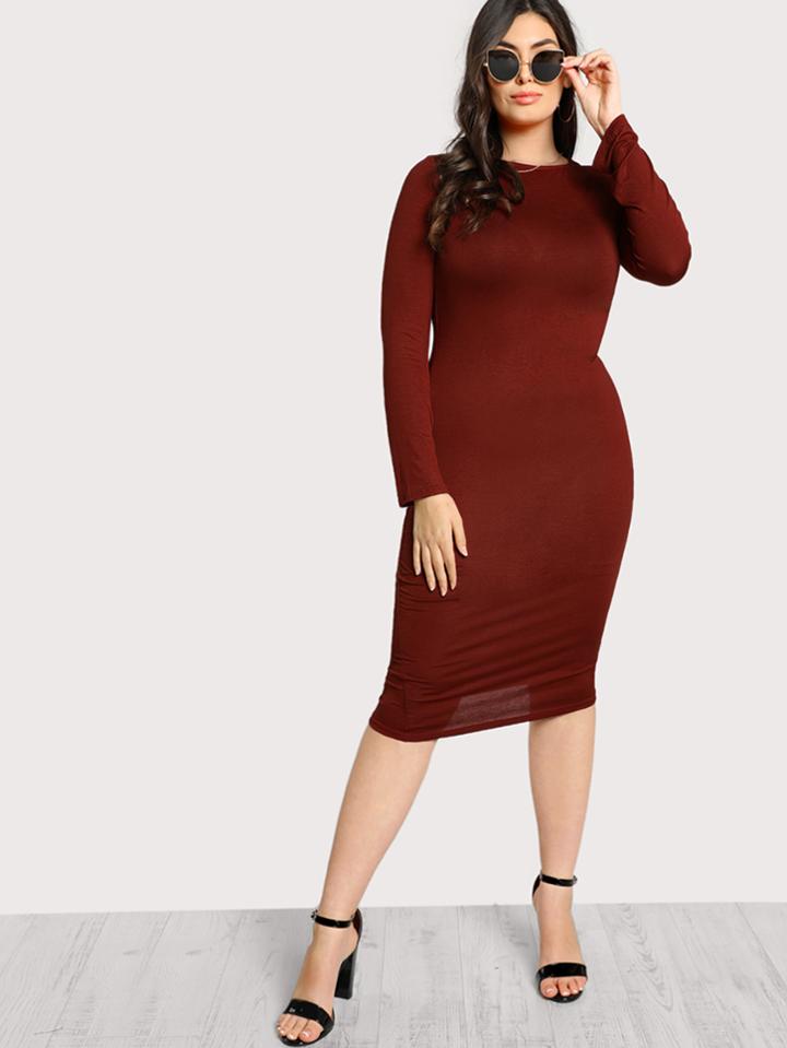 Shein Long Sleeve Basic Dress