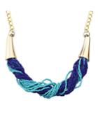 Shein Blue Beads Women Necklace