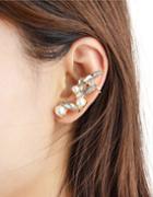 Shein Rhinestone Pearl Ear Cuff Earring