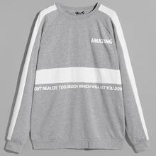Shein Men Raglan Sleeve Two Tone Sweatshirt