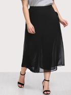 Shein Tie Side Mesh Overlay Wide Leg Pants