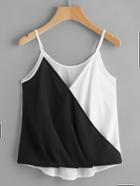 Shein Color Block Warp Cami Top