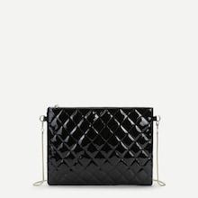 Shein Quilted Pu Chain Clutch Bag