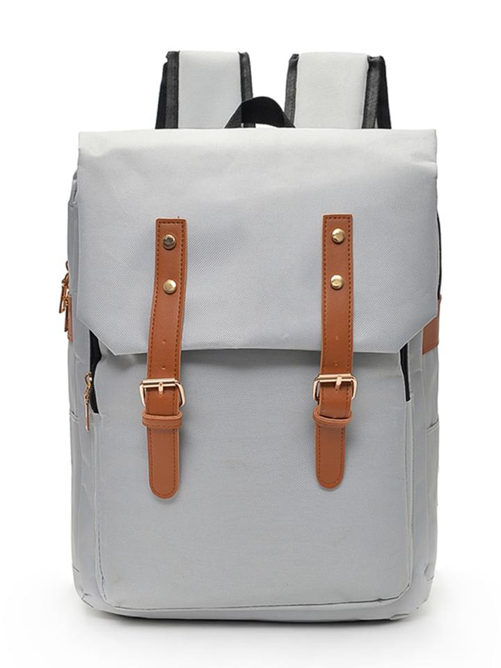 Shein Studded Detail Double Buckle Backpacks