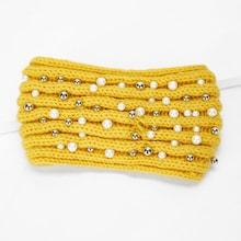 Shein Beads Decorated Knit Headband